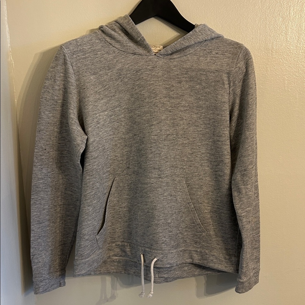 J. Crew Gray Women's Cropped Hoodie Sweatshirt Size S